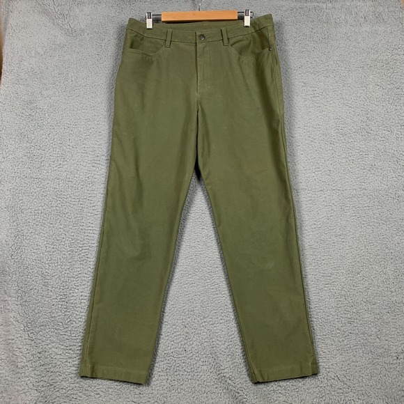 Lululemon ABC Utilitech Pants Mens 34 x 30 Green Classic Straight Fit Stretch - Picture 1 of 13